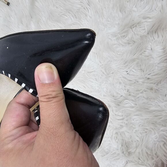 Kate Spade New York Patent Leather Pointed Toe Pina Pumps Black Women's Size 10B - Picture 5 of 8